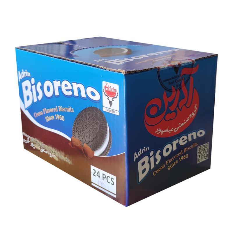 بیسکویت کاکائویی کرمدار با طعم کاکائو آدرین - 88 گرم 24 عددی