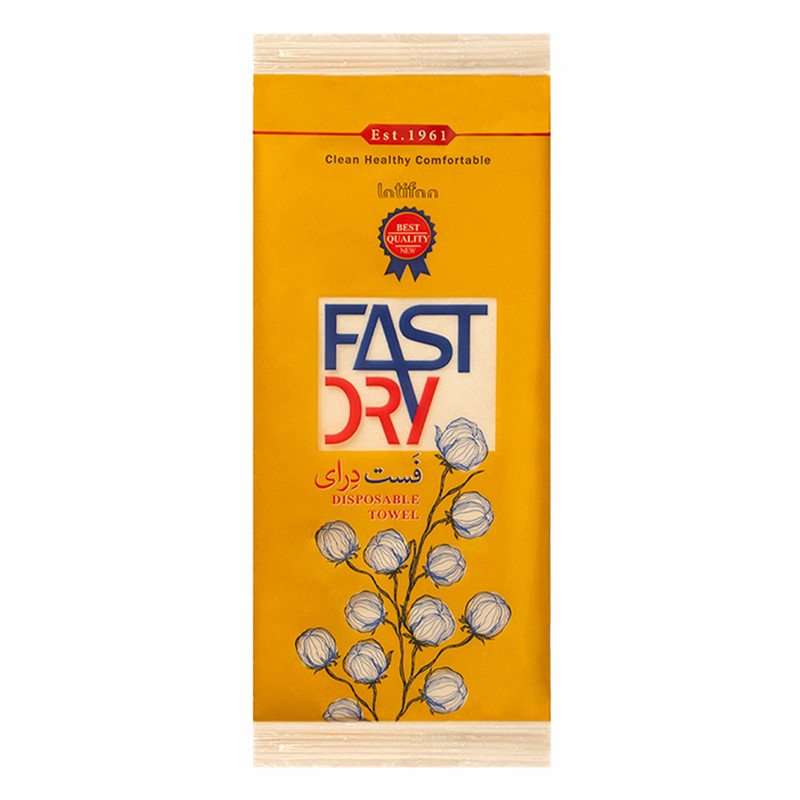 حوله یکبار مصرف فست درای مدل 50 سایز 80x40 سانتی متر بسته 100 عددی