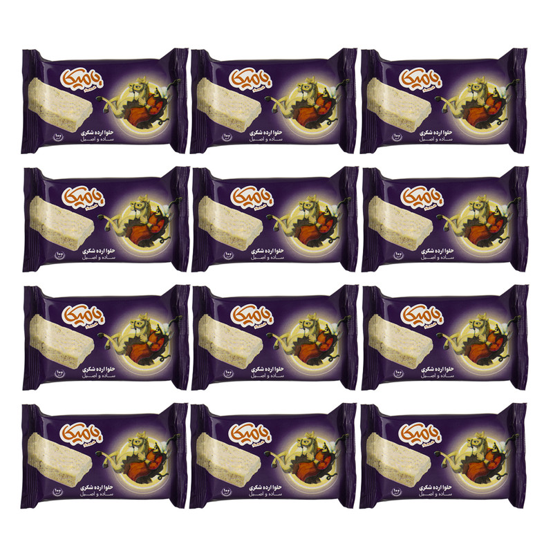 حلوا ارده شکری بامیکا - 100 گرم بسته 12 عددی