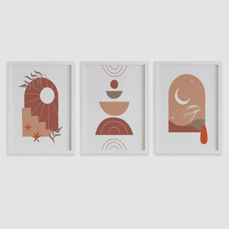 تابلو مدل مدرن سبک بوهو کد 532 مجموعه سه عددی