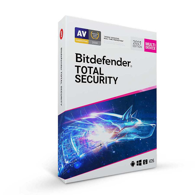 خرید و قیمت آنتی ویروس بیت دیفندر توتال سکیوریتی 2021 سه کاربر 1 ساله