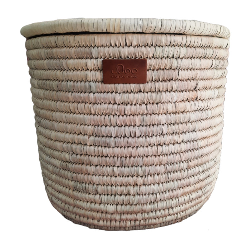 خرید و قیمت سطل برنج حصیری مهتاک دکور مدل استوانه