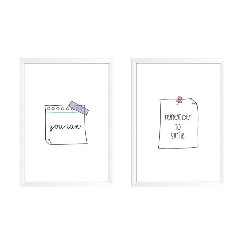 خرید و قیمت تابلو وینا مدل 001 Memos مجموعه 2 عددی