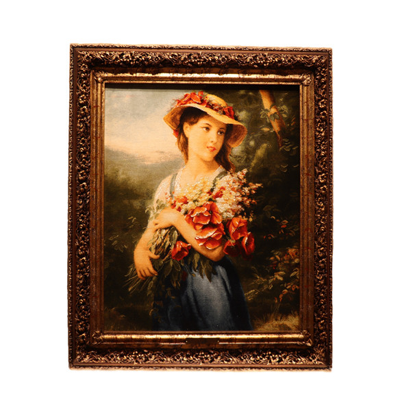 تابلو فرش دستبافت مدل گل فروش کد 5635