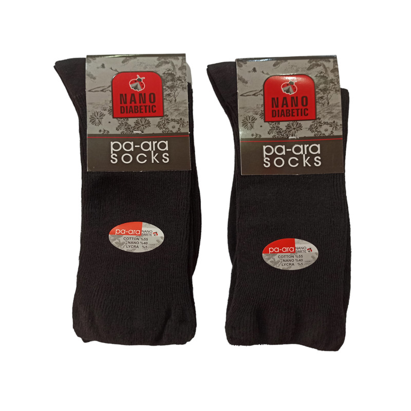 جوراب ساق بلند مردانه پاآرا مدل نانو کد 40 بسته 2 عددی