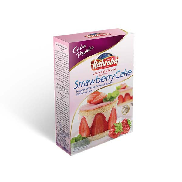 پودر کیک توت فرنگی کهربا - 500 گرم