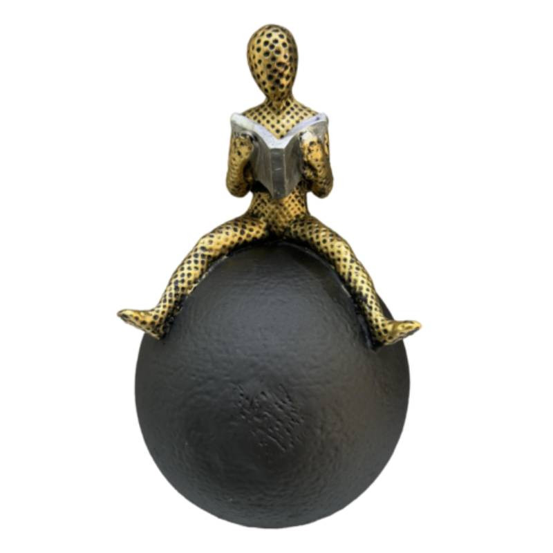 خرید و قیمت مجسمه دنیا دکوری سرمد مدل مومیایی کتاب خوان