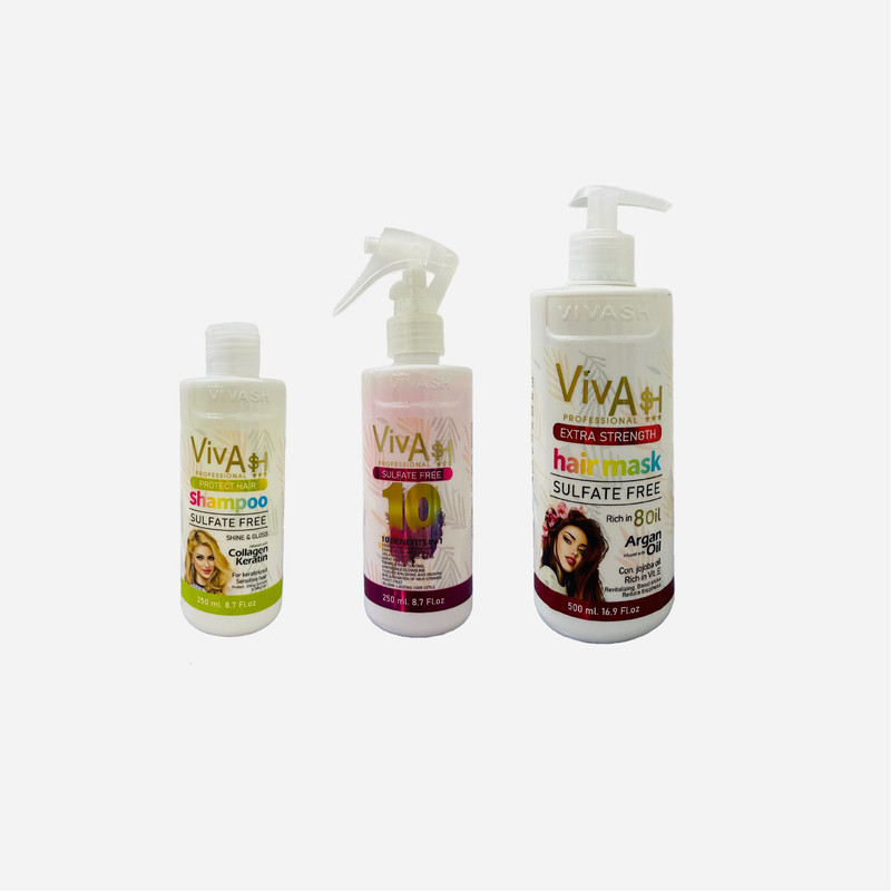 مجموعه مراقبت از مو ويواش مدل كراتين مجموعه 3 عددي