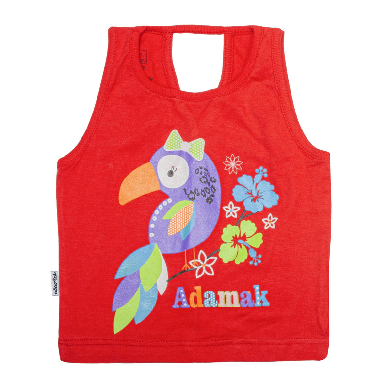 تاپ نوزادی آدمک مدل طوطی کد 222600 رنگ قرمز