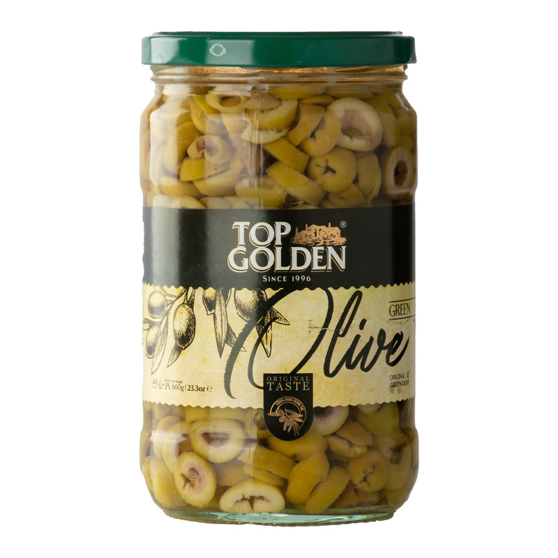 زیتون شور اسلایس شده تاپ گلدن 660 گرم