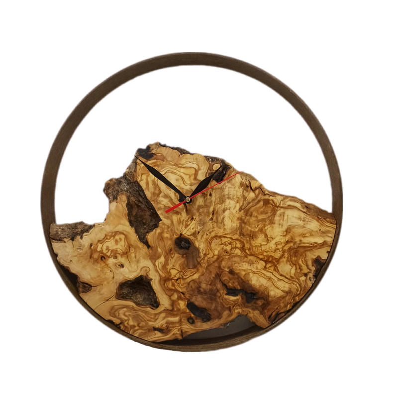 ساعت دیواری مدل چوبی روستیک کد 14