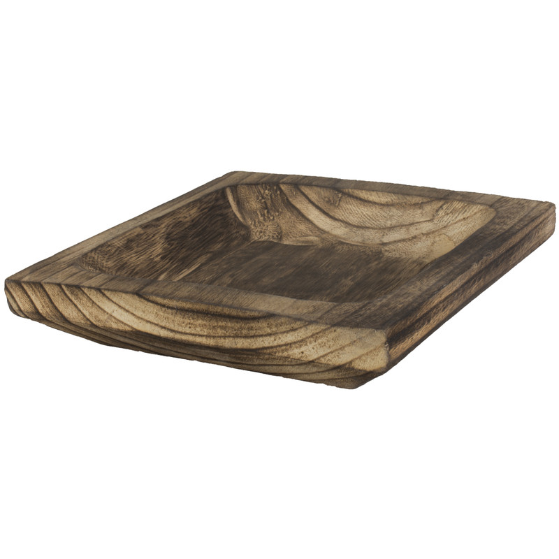 ظرف چوبی مربع آلفا مدل 6306 سایز کوچک