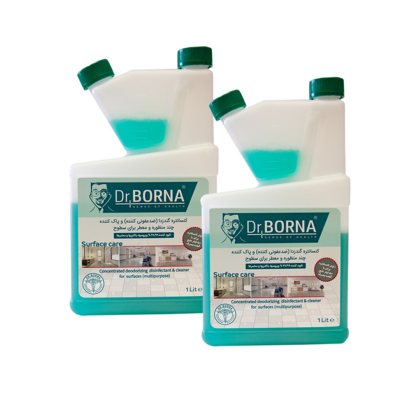 خرید و قیمت محلول ضدعفونی کننده سطوح دکتر برنا مدل surface حجم 1000 میلی لیتر بسته 2 عددی