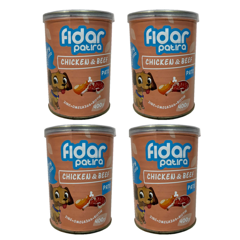 کنسرو توله سگ فیدار پاتیرا مدل Puppy وزن 400 گرم بسته 4 عددی