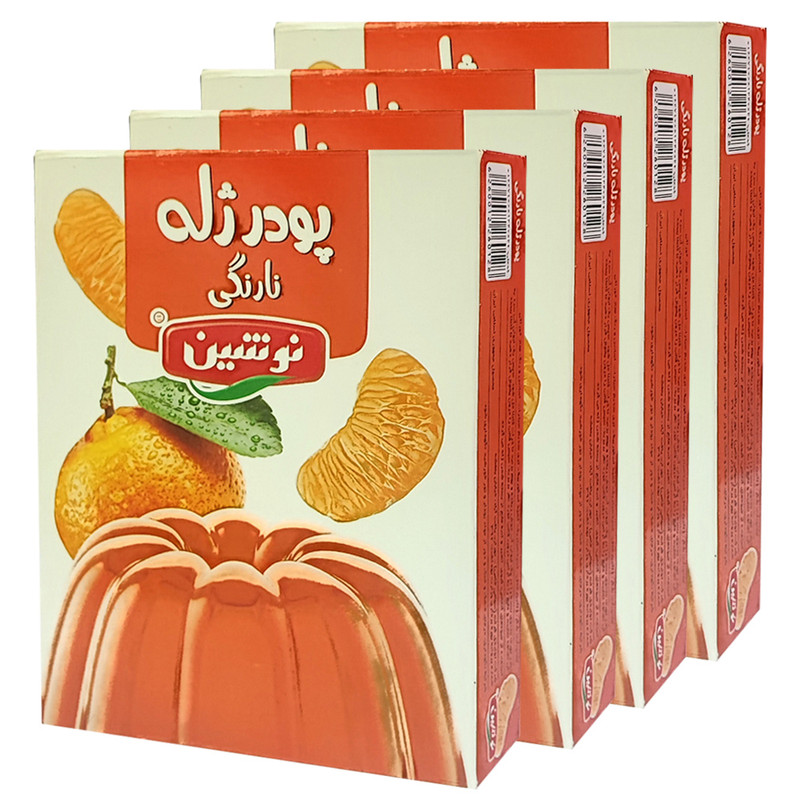 پودر ژله نارنگی نوشین - 100 گرم مجموعه 4 عددی