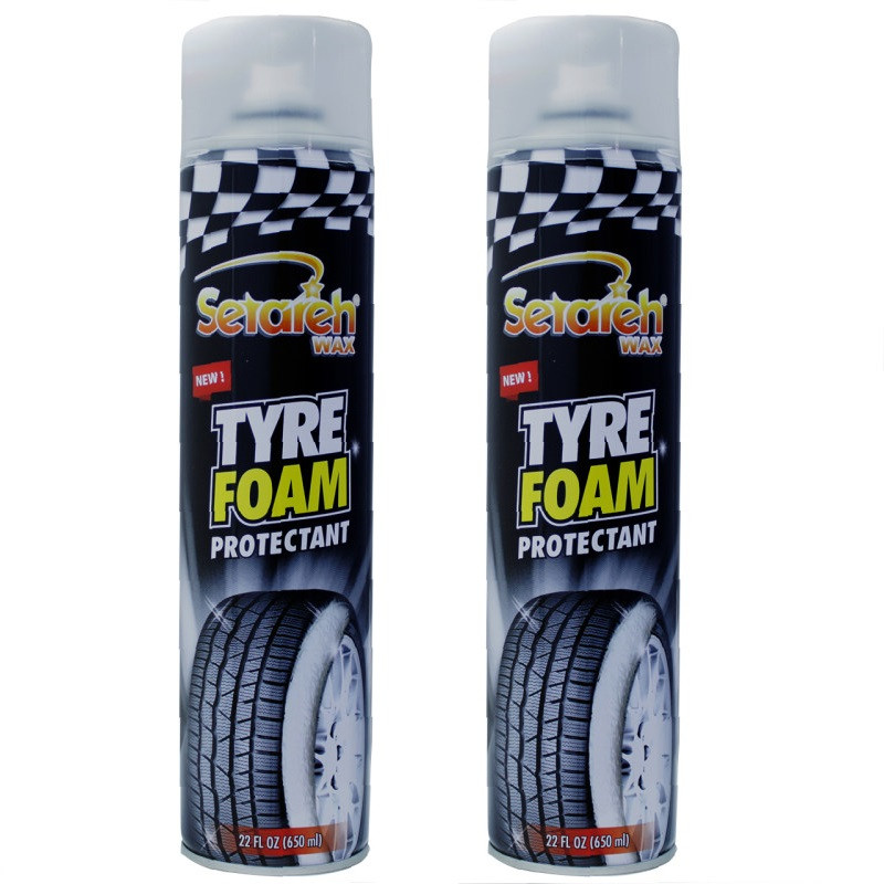 اسپری تمیز کننده لاستیک خودرو واکس ستاره مدل TF حجم 650 میلی لیتر بسته دو عددی