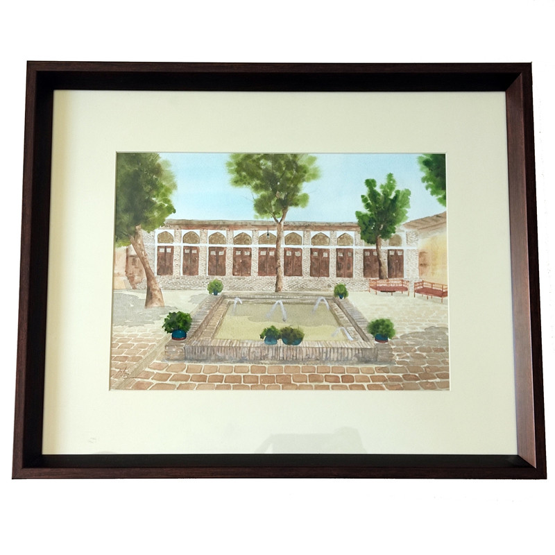 تابلو نقاشی آبرنگ مدل خانه باقری ها