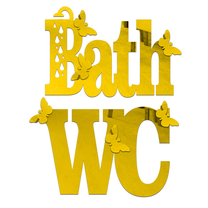 خرید و قیمت آینه دکوماتوس مدل نشانگر سرویس بهداشتی کد N110 مجموعه 2 عددی