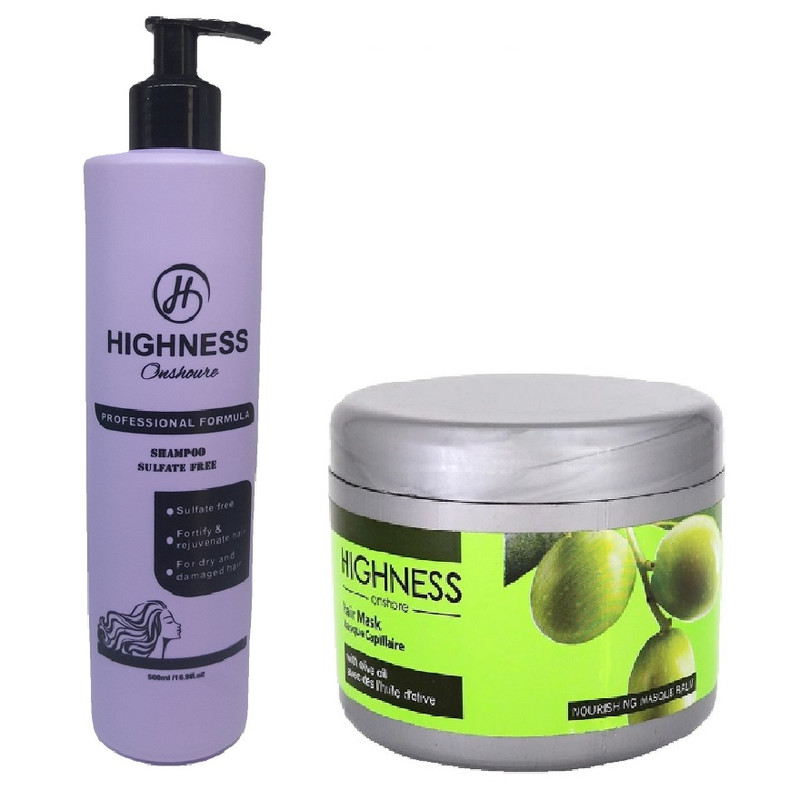 شامپو تقویت کننده و ترمیم کننده مو انشور هاینس مدل بدون سولفات حجم 500 میلی لیتر به همراه ماسک مو انشور هاینس مدل بدون سولفات حجم 500 میلی لیتر