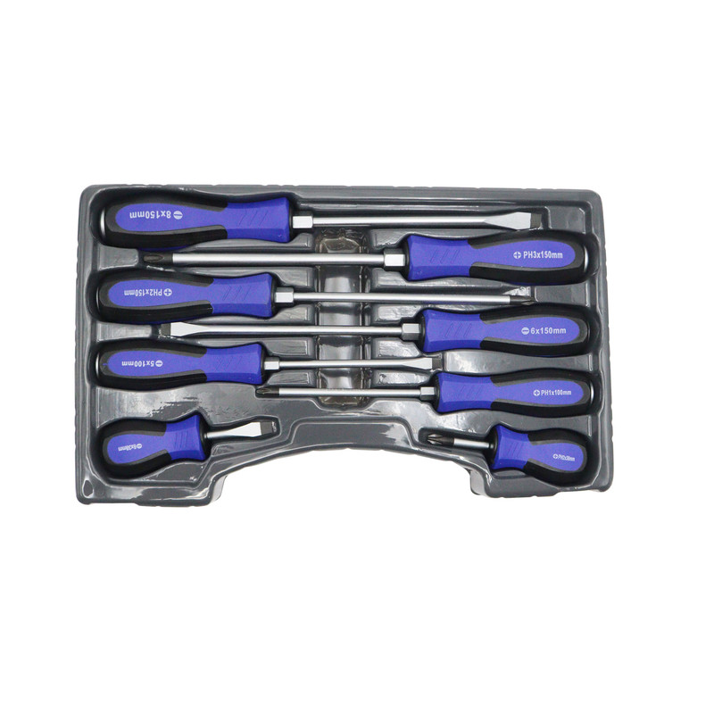 پیچ گوشتی دوسو و چهارسو رینو مدل YP-RPT-6048 مجموعه 8 عددی