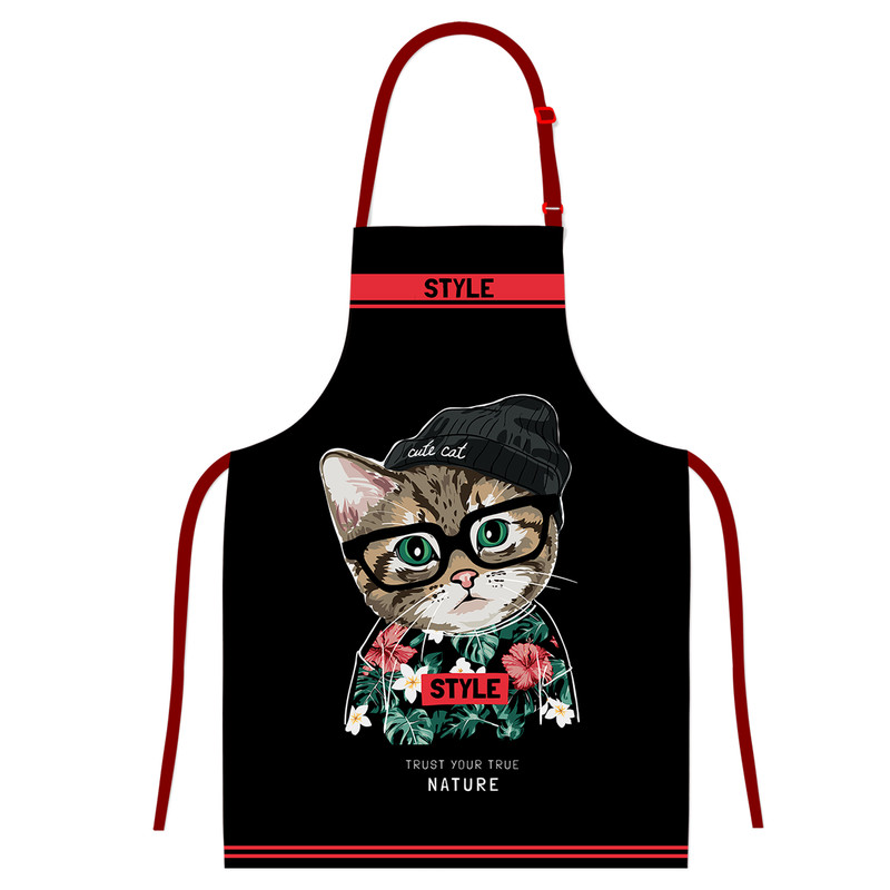 خرید و قیمت پیش بند آشپزخانه مدل گربه فانتزی کد 5016