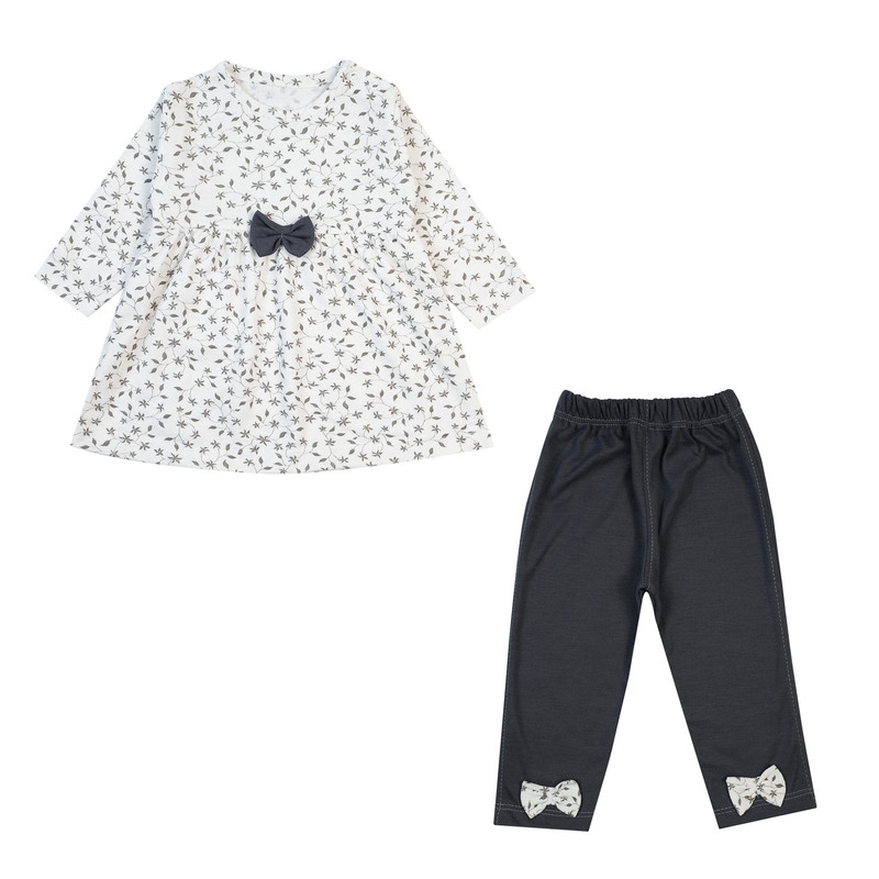 خرید و قیمت ست پیراهن آستین بلند و شلوار نوزادی دخترانه سپیدپوش کد 1403112803