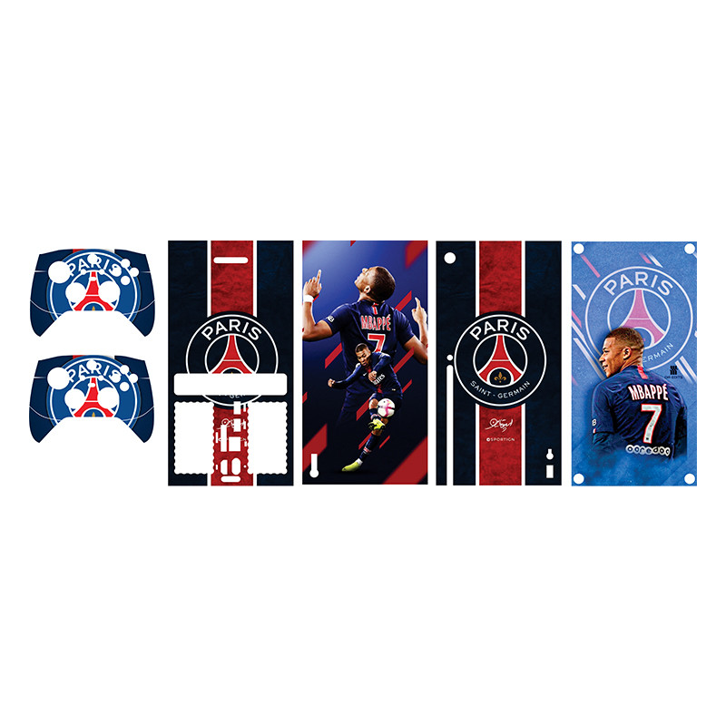برچسب کنسول بازی Xbox series x طرح 02 Paris Saint Germain مجموعه 5 عددی