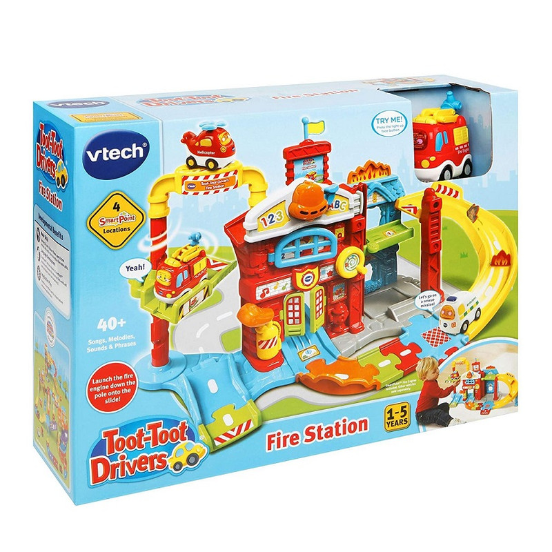 کیت ماشین بازی وی تک مدل Fire Station toot toot Drivers