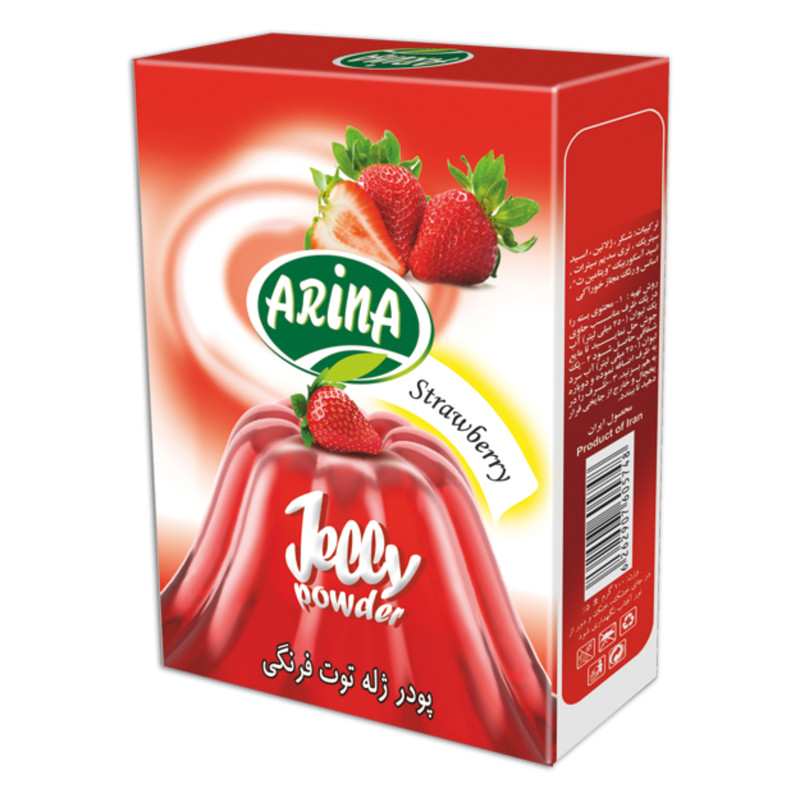 پودر ژله توت فرنگی آرینا - 100 گرم