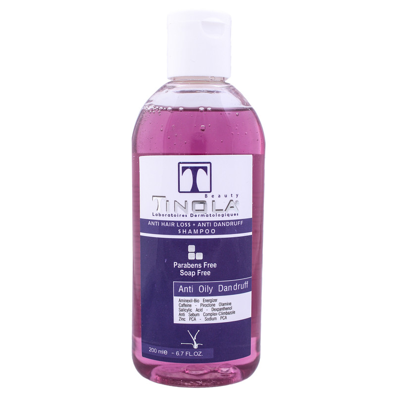 شامپو مو تقویت کننده و ضد شوره تینولا بیوتی کد TI07 حجم 200 میلی لیتر