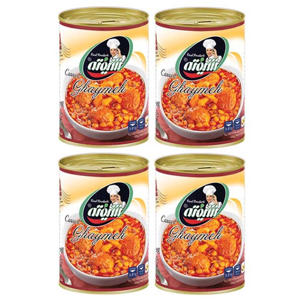 کنسرو خورشت قیمه و سیب زمینی با سویا شیفته - 370 گرم بسته 4 عددی