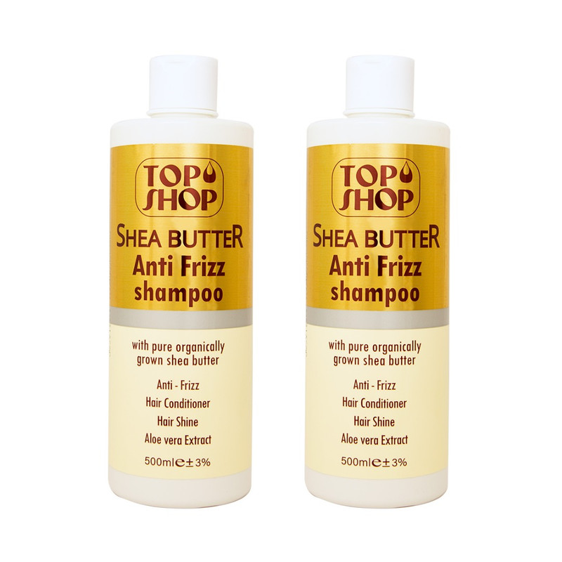 خرید و قیمت شامپو مو تاپ شاپ مدل ضد وز شی باتر حجم 500 میلی لیتر بسته 2 عددی