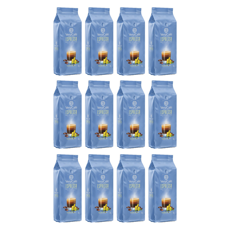 پودر قهوه اسپرسو با طعم وانیل ونزکافه بسته 12 عددی