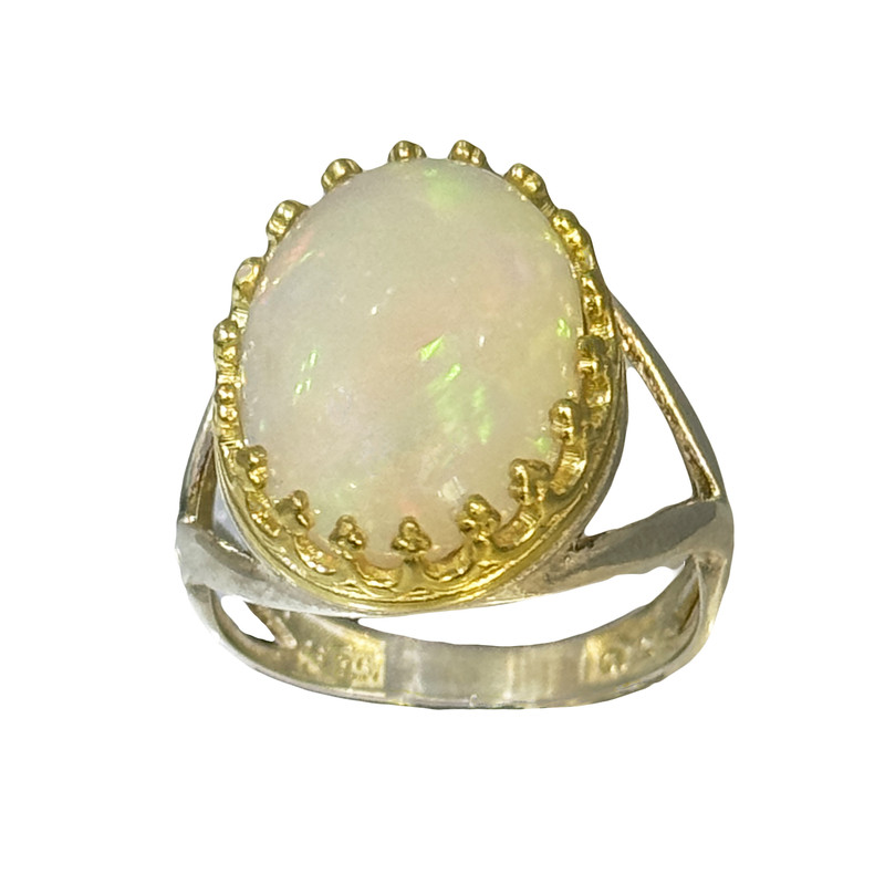 خرید و قیمت انگشتر نقره زنانه مدل دستساز اوپال اتیوپی کد 432-131