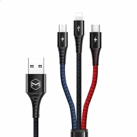 کابل تبدیل USB به microUSB/USB-C /لایتنینگ مک دودو مدل L+M+T طول 1.2 متر