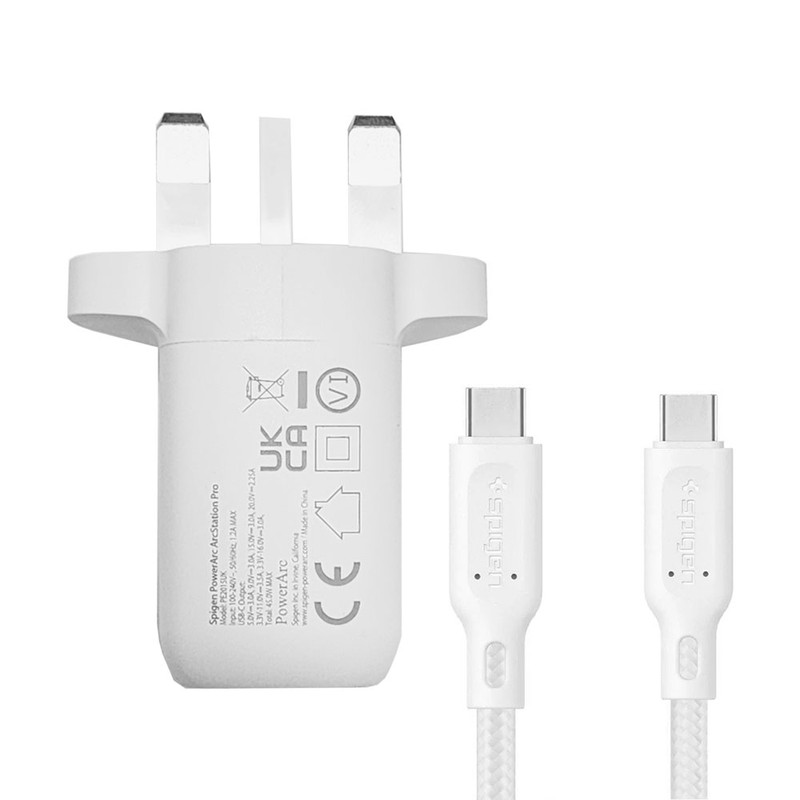 شارژر دیواری 45 وات اسپیگن مدل ArcStation Pro به همراه کابل تبدیل USB-C