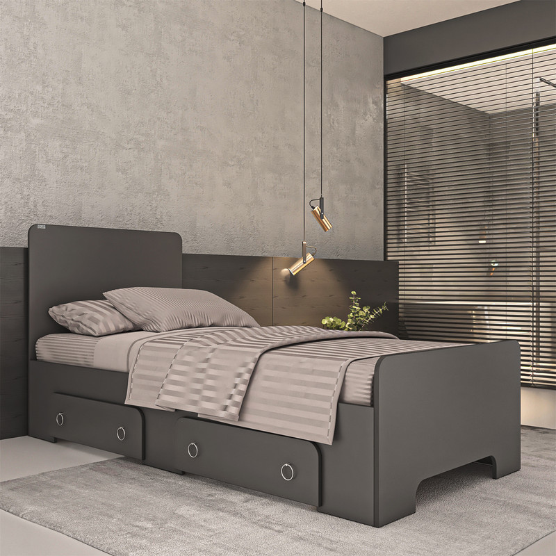 تخت خواب نوجوان اعیان مدل FH795 سایز 80x180 سانتی متر