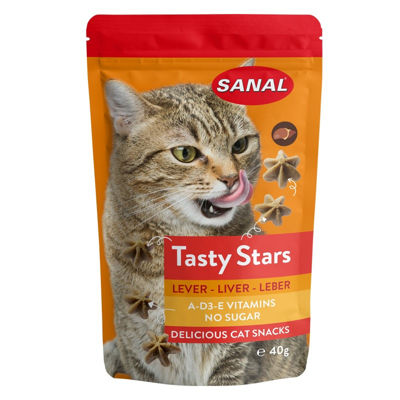 خرید و قیمت تشویقی گربه سانال مدل Tasty Stars Liver وزن 40 گرم