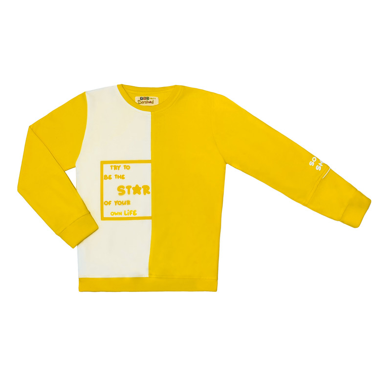 خرید و قیمت تی شرت آستین بلند بچگانه برشاد مدل M409 رنگ زرد