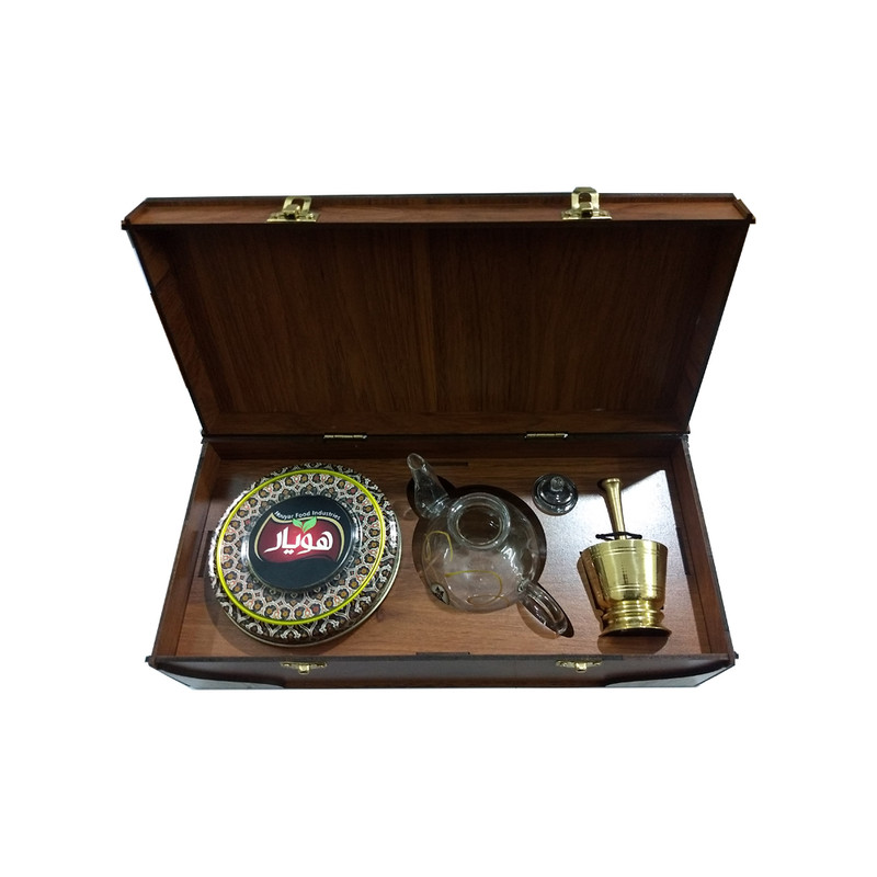 زعفران ممتاز هویار - 4.608 گرم به همراه قوری و هاون