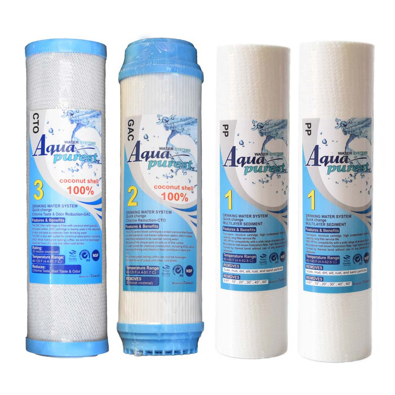 خرید و قیمت فیلتر دستگاه تصفیه کننده آب آکوا پیورست مدل RO-04 مجموعه 4 عددی