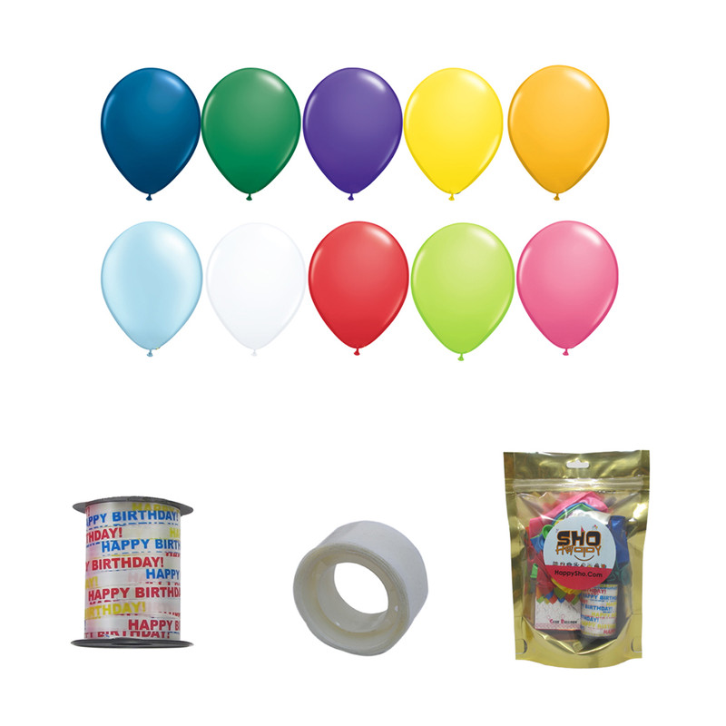 پک بادکنک آرایی هپی شو مدل رنگارنگ سایز 150