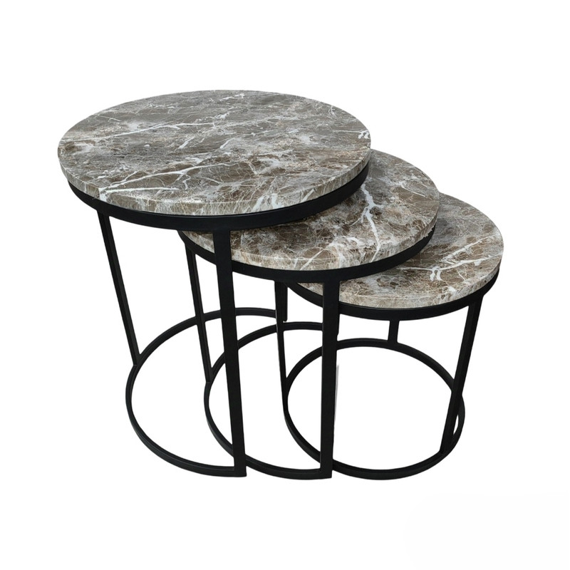 میز عسلی مدل ارکیده مجموعه سه عددی