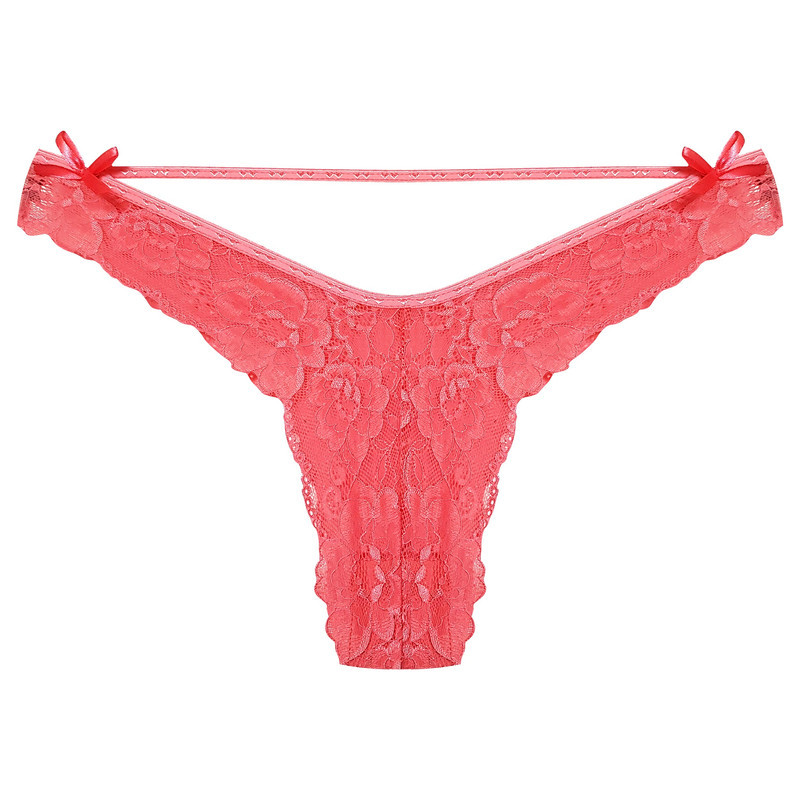 شورت زنانه کوزا مدل گیپور گلدار جلو بنددار کد 4885 رنگ صورتی