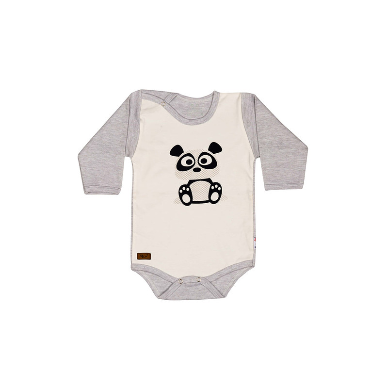 بادی آستین بلند نوزادی تربچه مدل پاندا