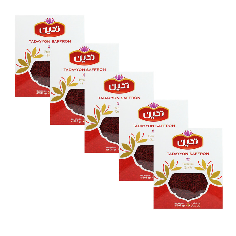 خرید و قیمت زعفران سرگل درجه یک تدین - 4.608 گرم بسته 5 عددی