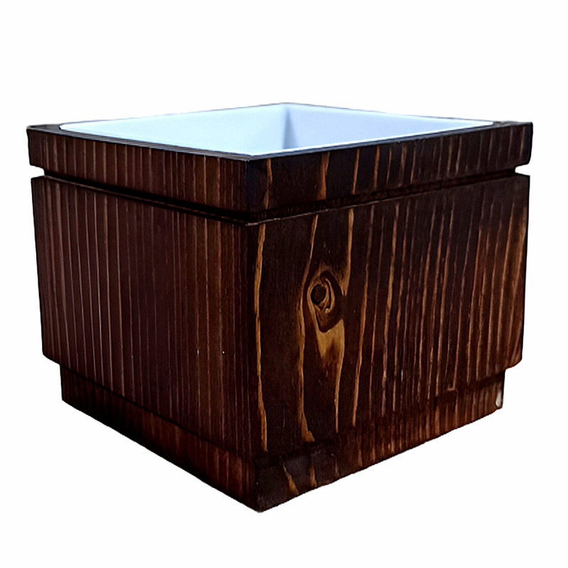 گلدان مدل چوبی چهارگوش کد a010