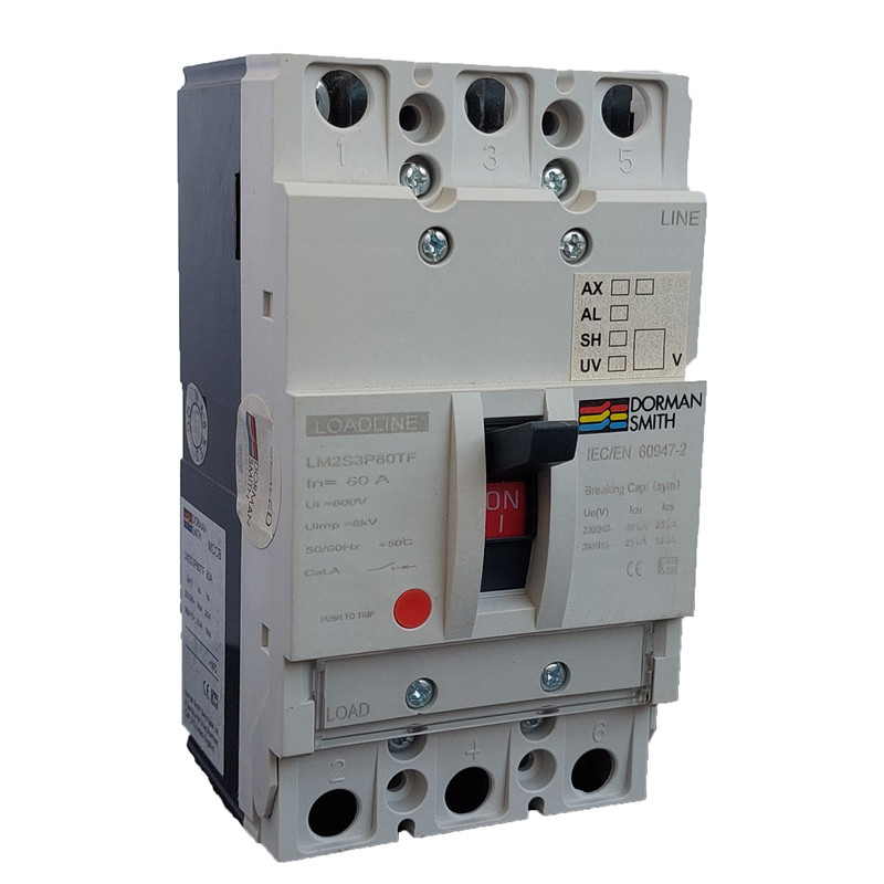 کلید اتوماتیک کامپکت حرارتی مغناطیسی دورمن اسمیت مدل LM3S3P63TF سه پل 63 آمپر