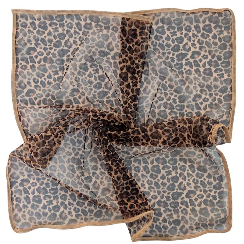 خرید و قیمت مینی اسکارف زنانه طرح پلنگی