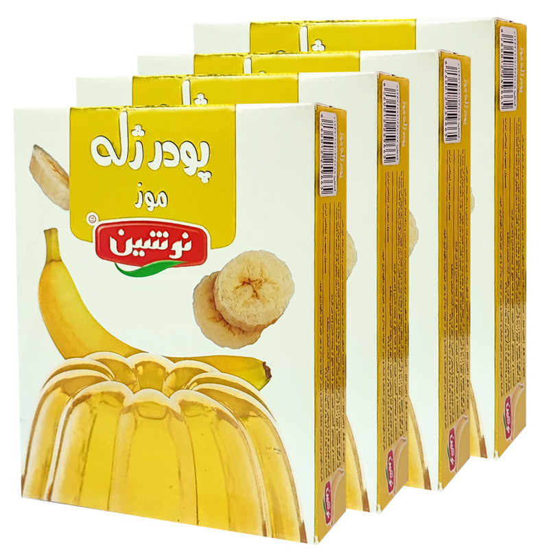 پودر ژله موز نوشین - 100 گرم مجموعه 4 عددی